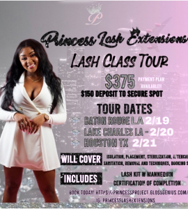 Lash Tech Classes (Group session) for sierra robinson