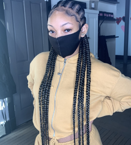 Feed in braids for J.K.Beauty