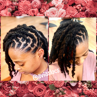 Wash and Style for Avia's_Locs