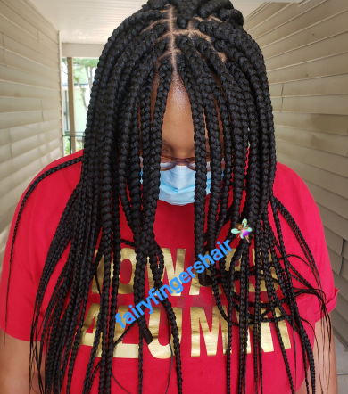 Medium Box Braids for Fairyfingershair_braiding