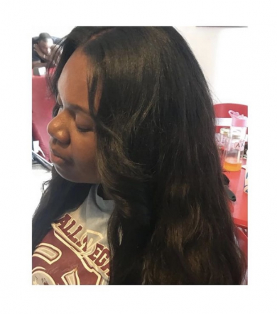 Weave installation w. Leave out for InspiredByJay_Beauty_Brand Weave installation w. Leave out for InspiredByJay_Beauty_Brand