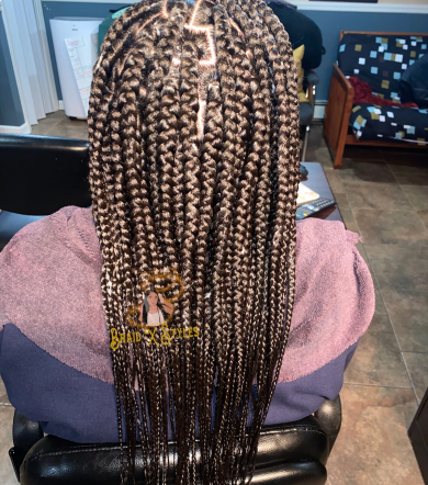 Medium Box Braids for Braidxstyles