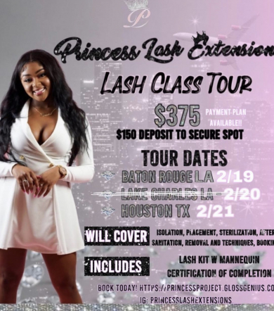 Lash tech Classes (1 on 1) for sierra robinson